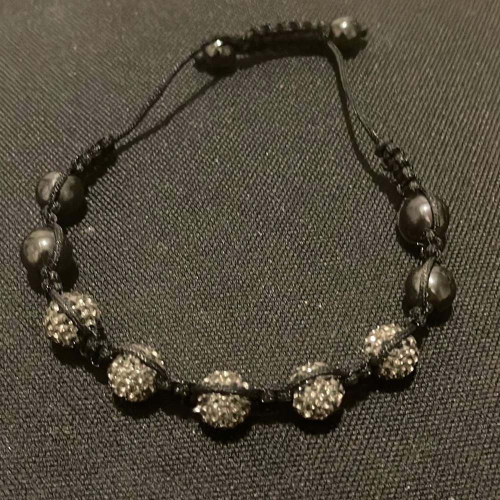shambala grey crystal bracelet
